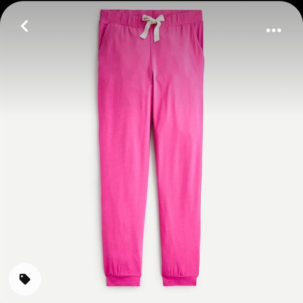 J. Crew Dreamy Pajama Jogger - PINK NWT SZ M